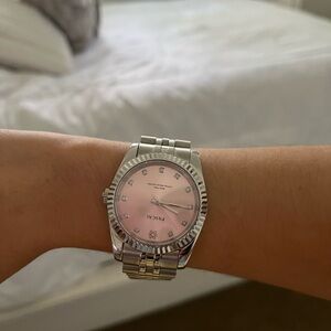 Pascal silver and pink watch